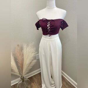 NWT - Better Be - Maroon Crop Top